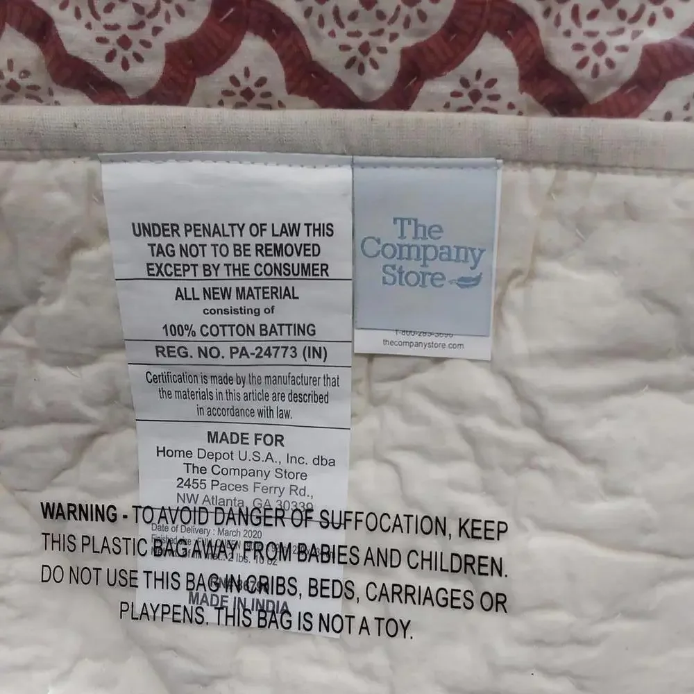 Thornwood Multicolored Geometric Cotton Blend Embroidered Quilt | Company Store